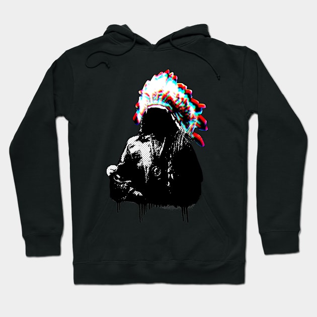 Indian Pop 55 black Hoodie by Marko